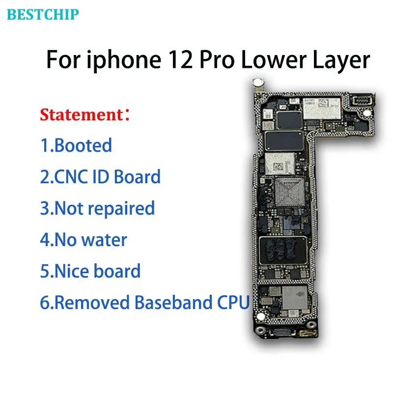 CNC CUT Motherboard For IPhone 12 Pro max Logic Board Polishing CPU AP RF Board for IPhone12  Switching CPU Baseband Cutting