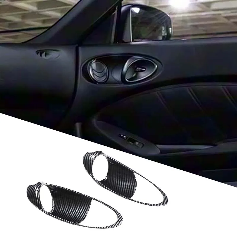 

Car Interior Door Handle Bowl Decoration Cover Trim Stickers for Nissan 370Z 2009-2020 ABS Carbon Fiber Car Accessories Styling