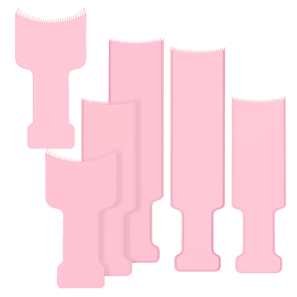 

6PCS Perm Hair Highlight Comb Styling Tools Salon Highlighting Paddle Comb Use Durable Plastic Home DIY Coloring Kit Hair Care