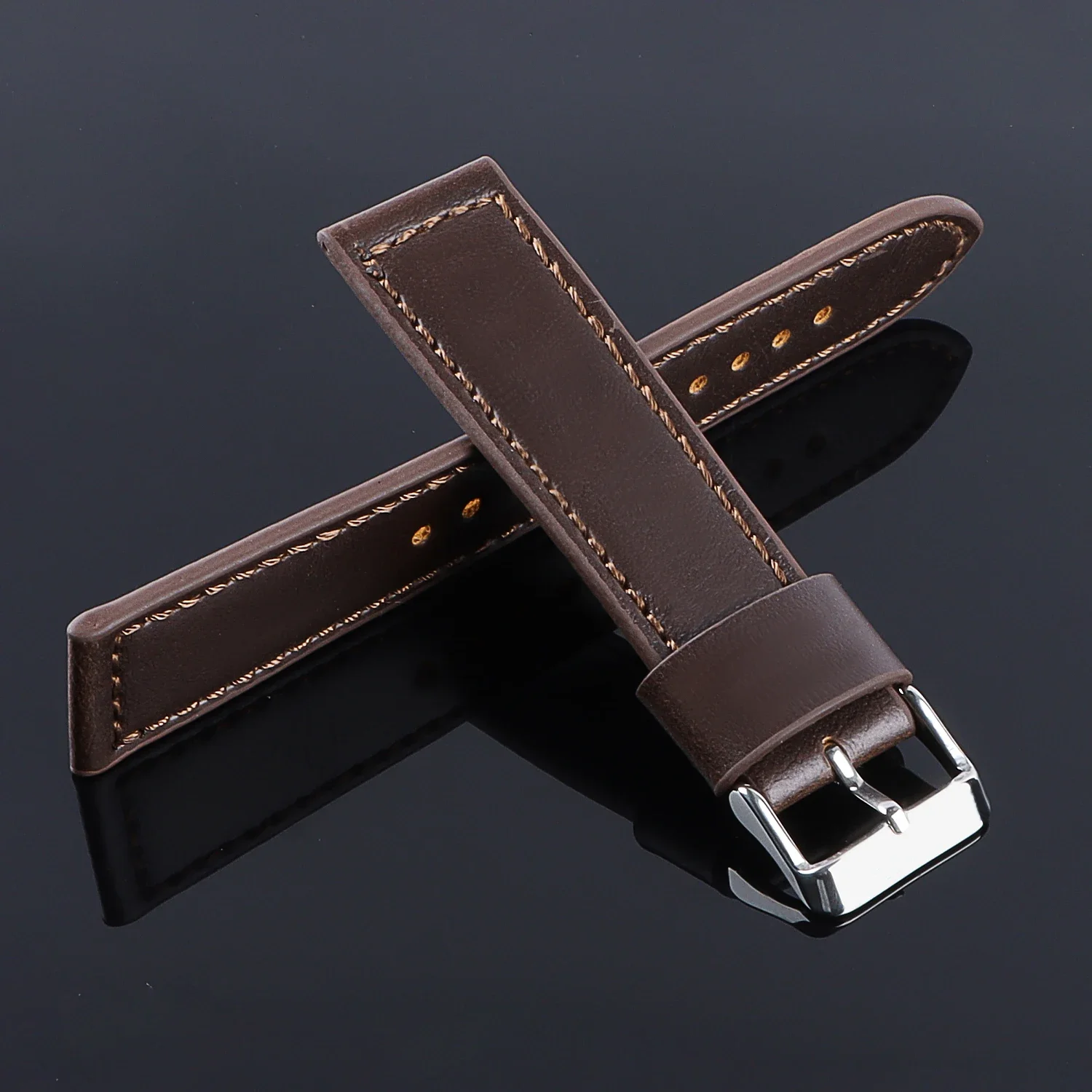 18mm 20mm 22mm 24mm Vintage Cowhide Leather Watch Strap Universal Bracelet for Men Women Replacement Accessories Sport WristBand