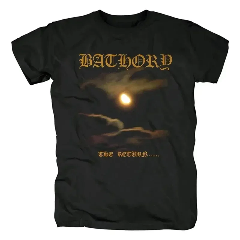 Bathory-T-shirt noir venin en métal pour hommes et femmes, streetwear hip hop décontracté à la mode, manches courtes, grande taille, unisexe