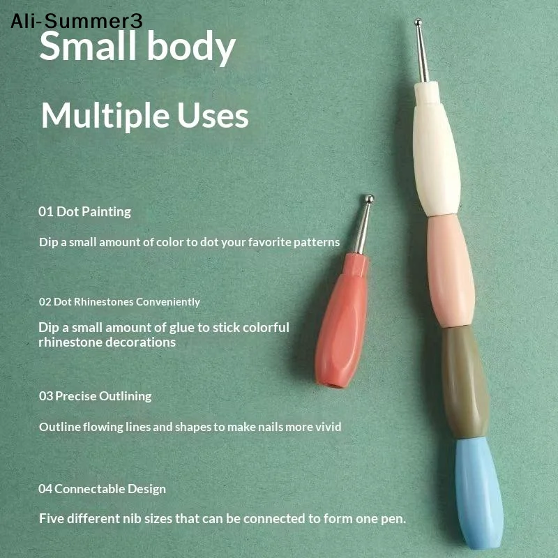 【A3s】5Pcs Handle Liner Drawing - Nail Art Dotting Tool ulasan dan harga
