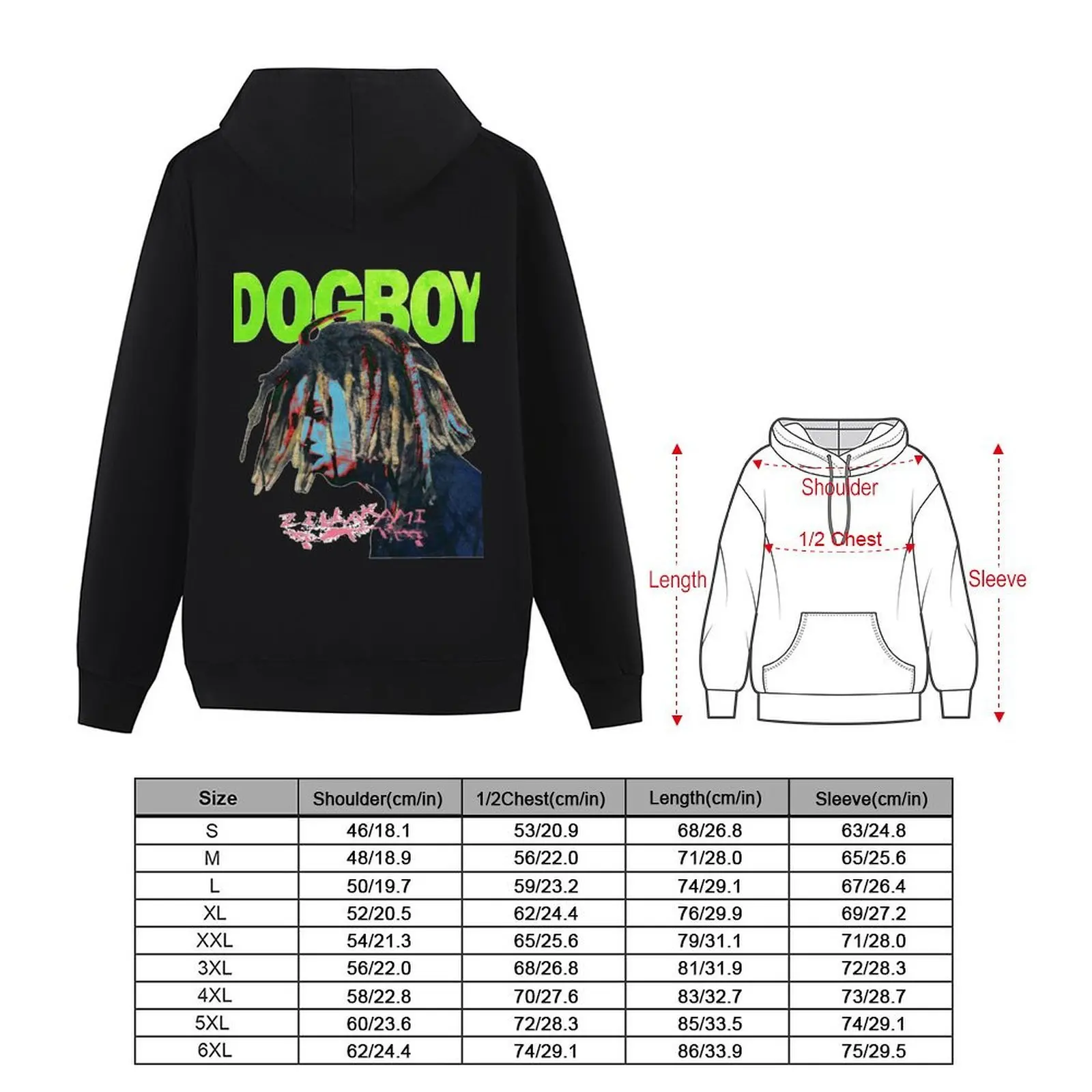 DOGBOY Zillakami هوديي معطف رجالي ملابس رجالية قميص عرق ملابس رجالي هوديي حجم كبير