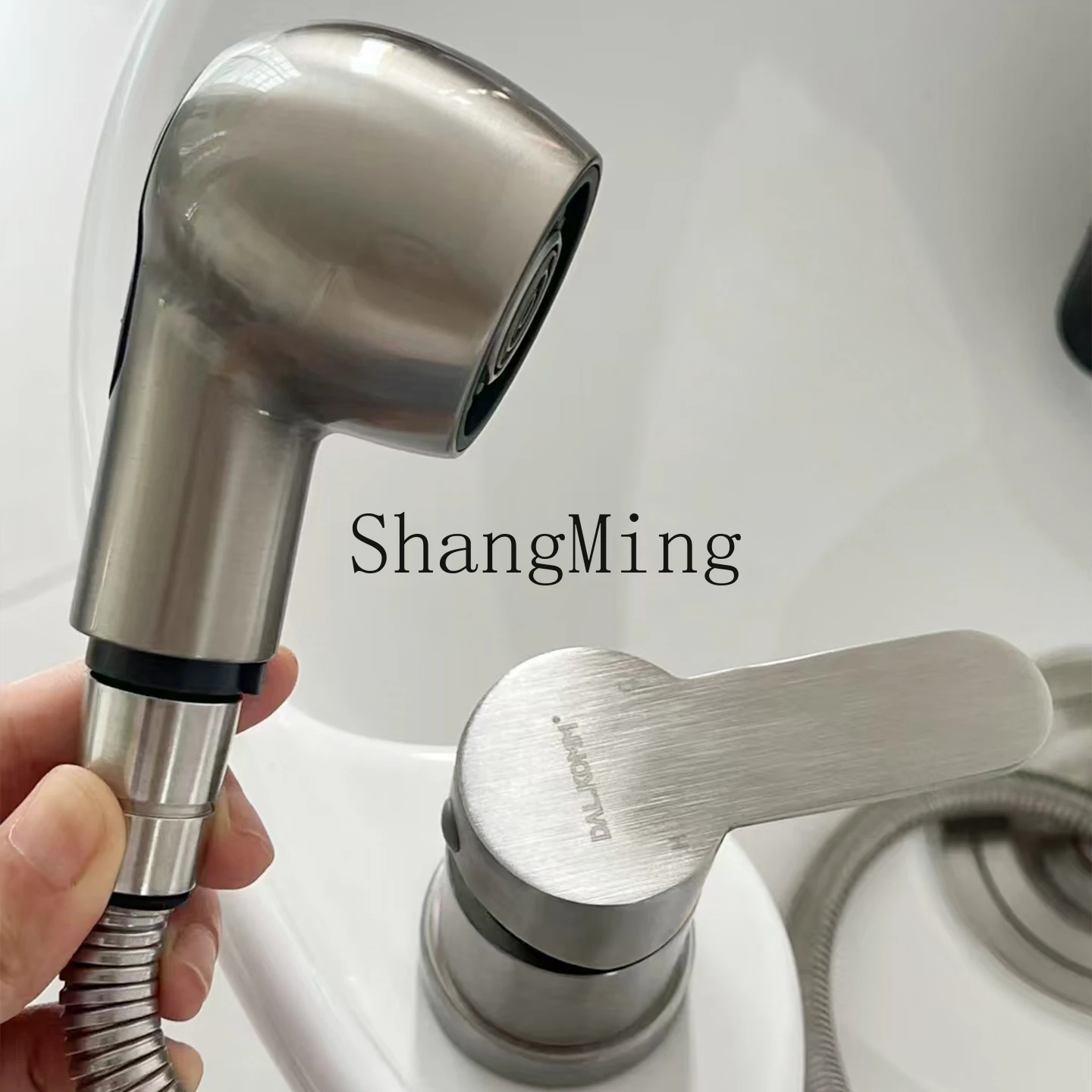 FG bellissimo lavabo da barbiere in ceramica shampoo letto per risciacquo lettino per shampoo di fascia alta speciale parrucchiere in acciaio inossidabile