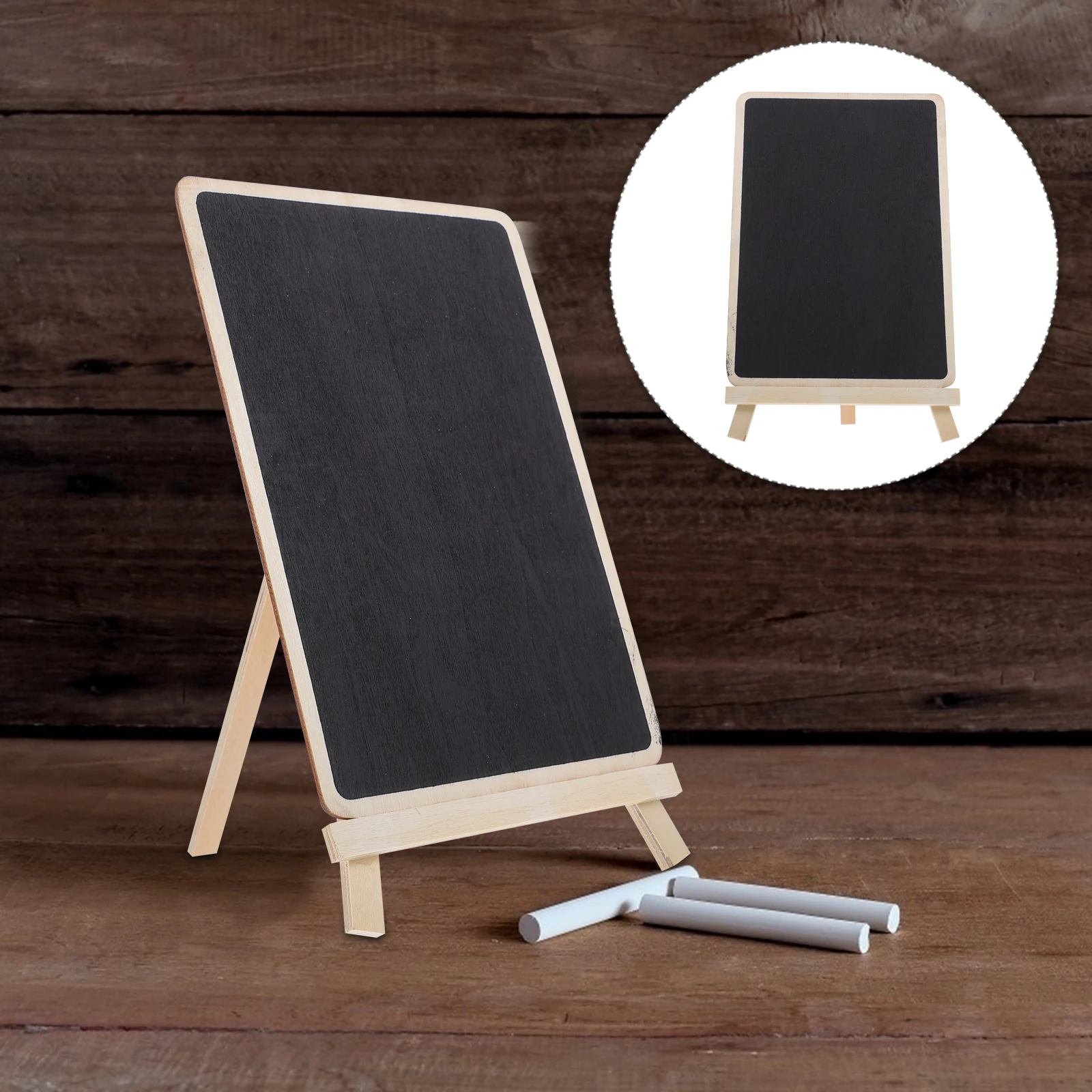 

5pcs Vertical Chalkboard Signs Tabletop Mini Blackboard with Base for Home Decor Photo Prop Writing Notice Menu Display
