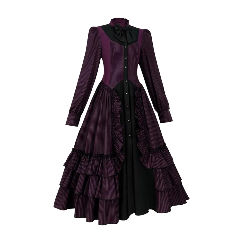 Costumes d'Halloween pour Femmes, Robe Victorienne Médiévale, Renaissance, Gothique, Dentelle, Reine, Princesse