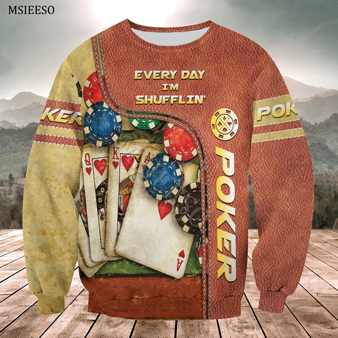 MSIEESO Poker Shufflin 3D All Over Printed Unisex Hoodie Men Autumn Sweatshirt Streetwear Casual Women Zipper Jacket Pullover