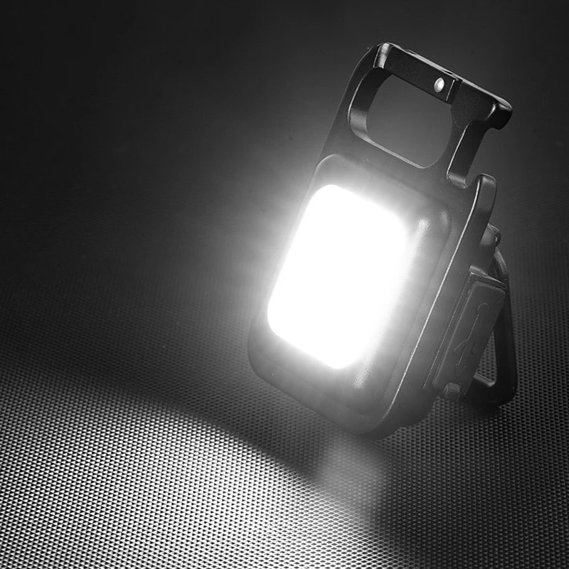 Multifunction Mini High power COB headlamp flashlight Keychain bright work head light torch headlight usb rechargeable camping s