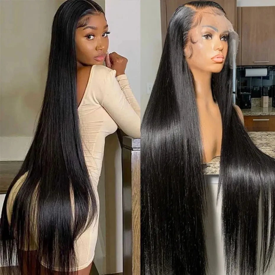 Gabrielle 13x4 13x6 Bone Straight Lace Frontal Brazilian Human Hair Wig For Women 4x4 Gluless Wigs Pre Plucked With Baby Hair