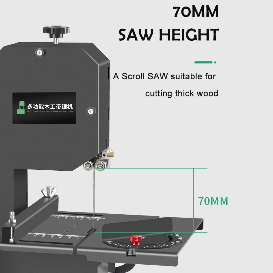 Woodworking Band Saw Machine Scroll Saw Multifunctional High Precision Wire Saw Machine Cutting Curve Metal Table Sawing Machine