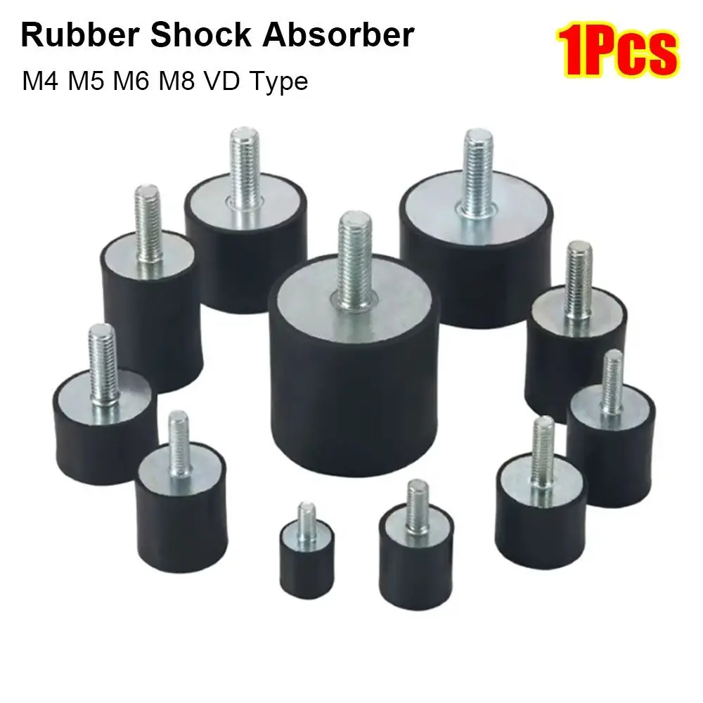 1Pcs Durable M4 M5 M6 M8 Rubber Shock Absorber Male Thread VD Type Crash Pad Anti-vibration Damper Mount Tool Parts Crash Pad