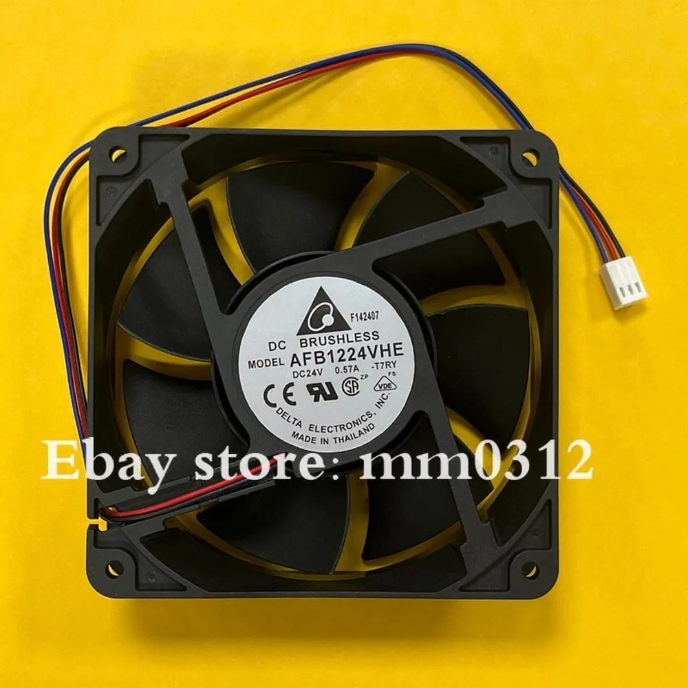 

For Delta AFB1224VHE DC24V 0.57A 120*38MM 3-Wire Axial Cooling Fan