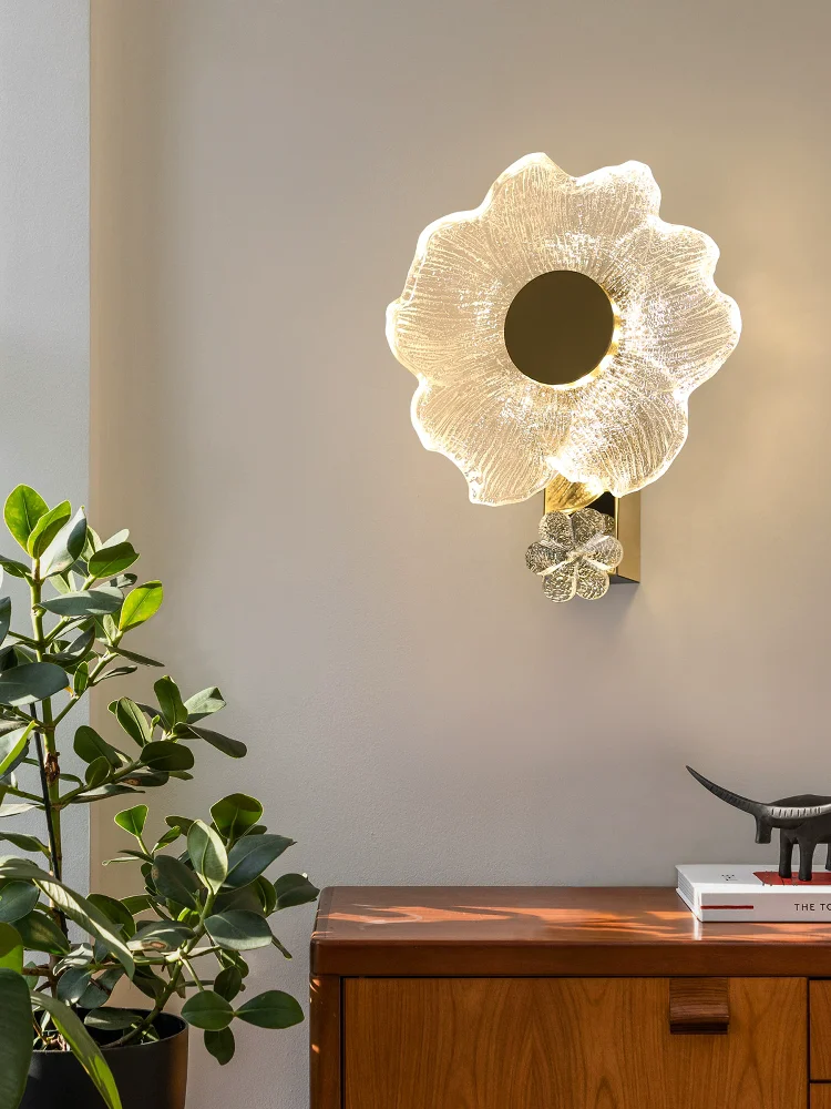 

Bedroom bedside wall lamp, living room background wall lamp, entrance hall, hallway, internet famous petal wall lamp