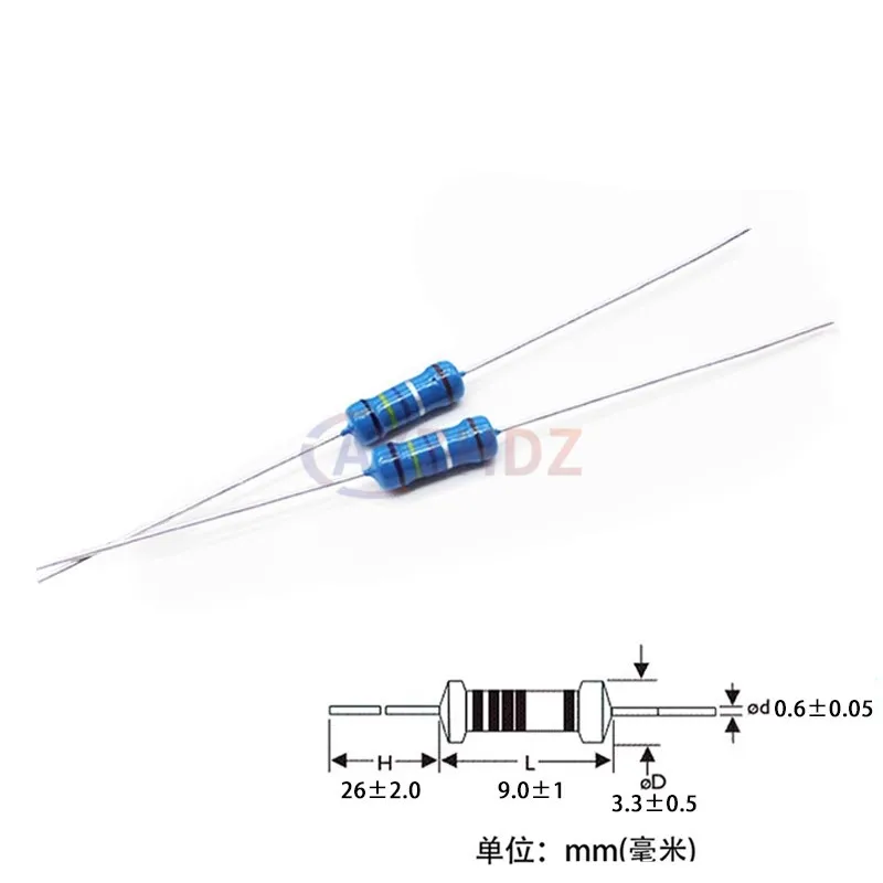 50 قطعة 1/2 واط 0.5 واط 1R - 1 متر مقاوم من غشاء معدني 1% 2R 10R 22R 47R 100R 330R 2k 1K 4.7K 10K 100K 4.7 51 47 62 75 100 120 510 أوم K Ω