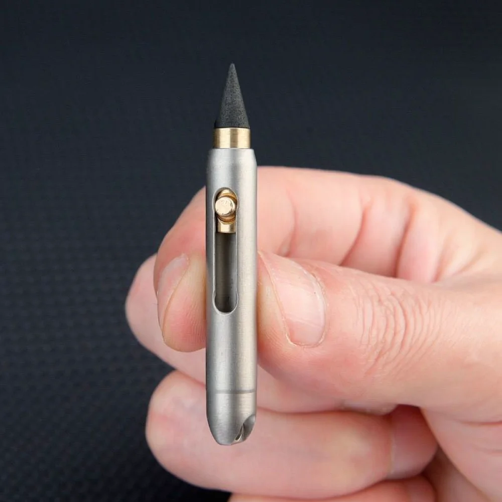 Titanium Mini Eternal Pencil Inkless Portable Writing Tool Keyring Accessory Erasable Pocket Stationery Office Supplies