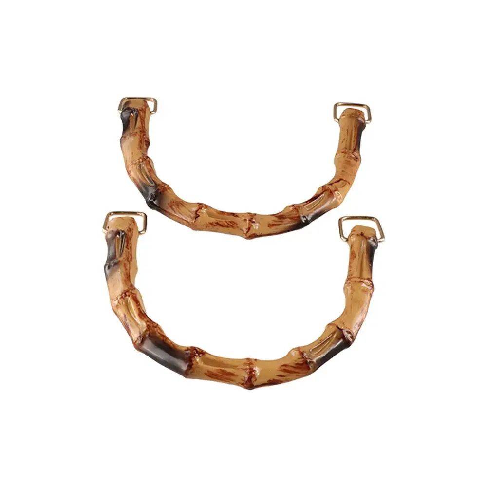 

2Pcs Natural Gold Bamboo Handles Exotic Stylish U Shape Handbag Handle Smooth Touch Handcrafted Bamboo Purse Handles Hand Bags