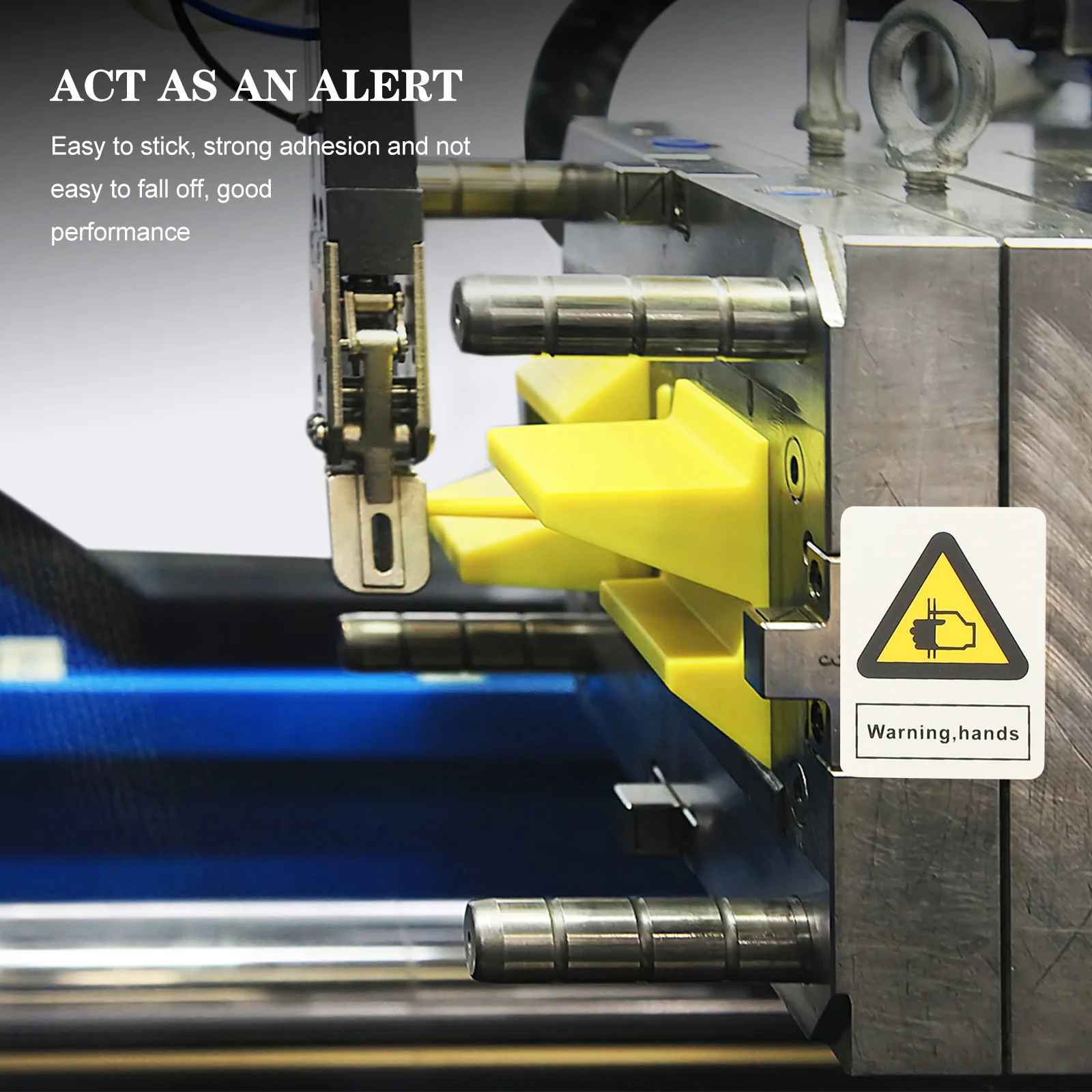 5 قطعة تحذير اليد سحق ملصقات السلامة دائم PP ورقة ملصقات سلامة اليد آلة لاصقة الحذر الشارات #4