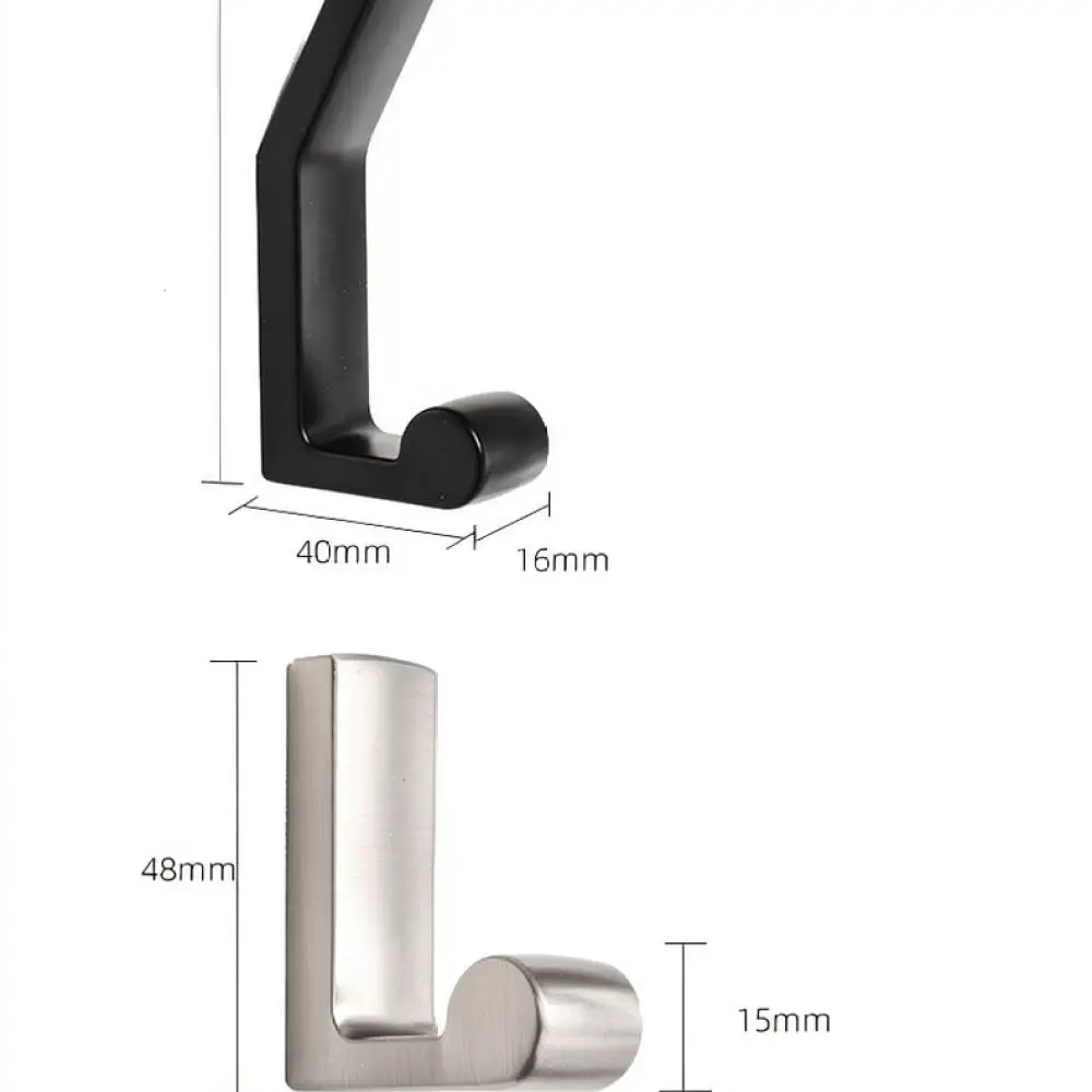 Durable Zinc Alloy Hook Nordic Style Modern Wall Hanger For Bedroom Bathroom Entryway Clothes Hat Bag Organizer