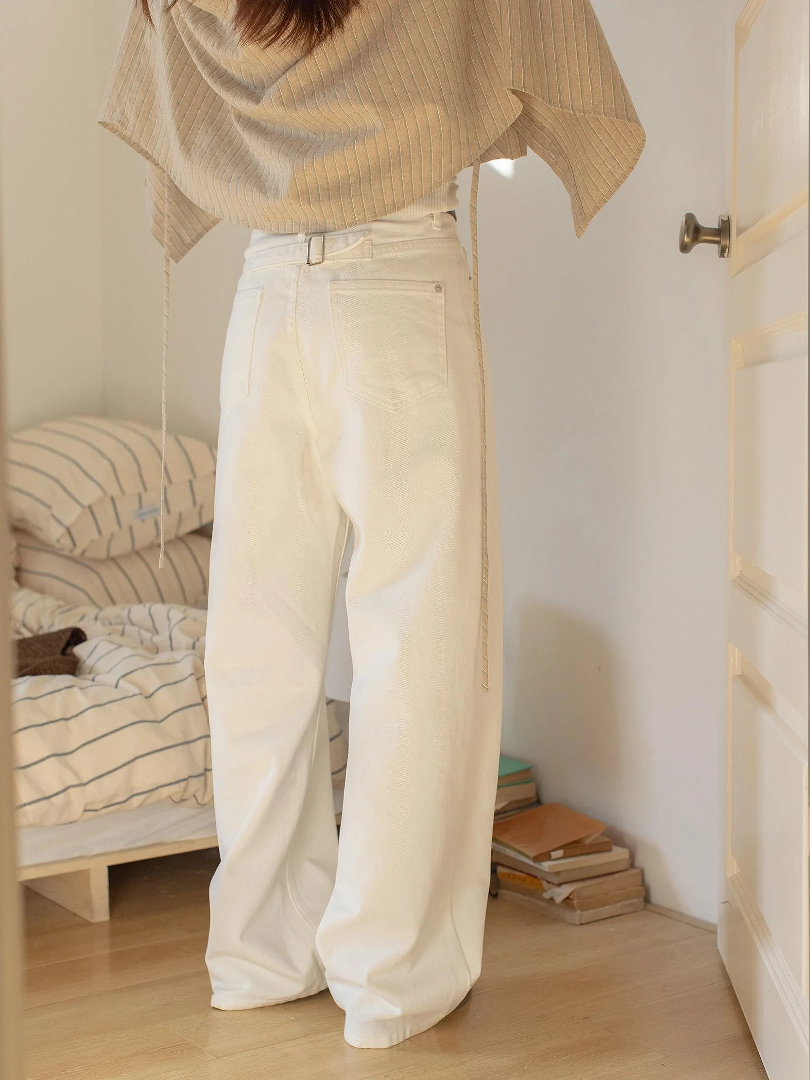 

VNOOK женские прямые джинсы со средней посадкой, утягивающие свободные однотонные брюки длиной до пола, весна-лето, Новое поступление, хлопок