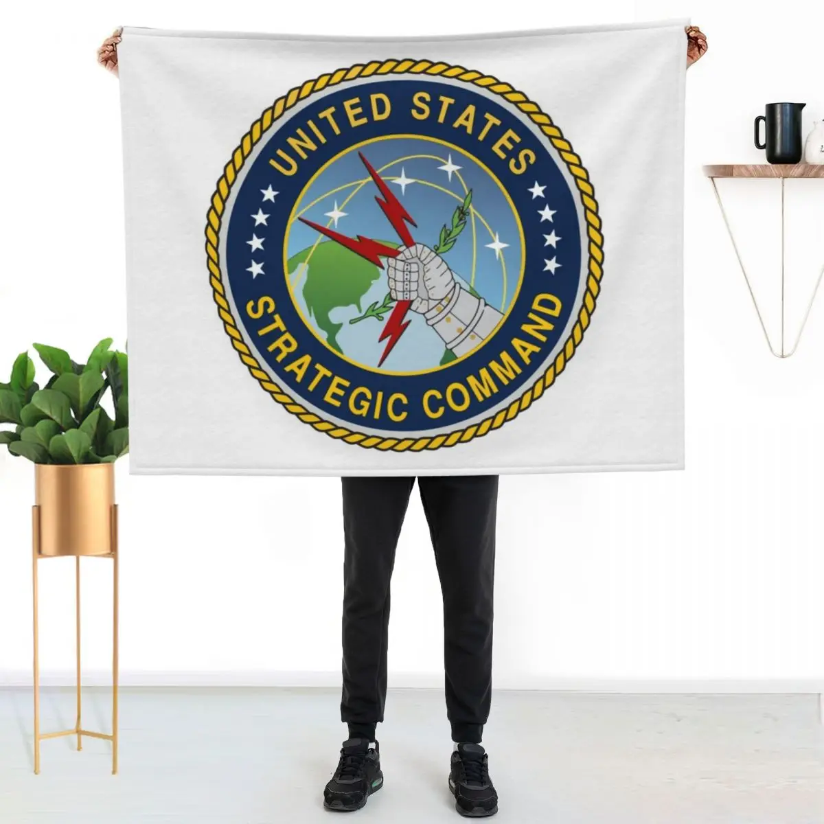 U S Strategic Command Throw Blanket Camping Shaggy Blankets For Baby warm for winter for winter Sofa Quilt Blankets