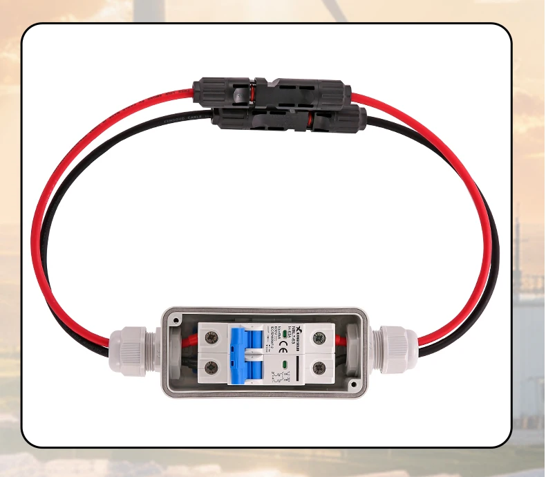 DC PV Trennschalter-Box mit DC 600V 63A MCB IP65 HT 2-Wege Wasserdichte Box 1 Ein 1 Aus Solar Photovoltaik PV Kombinationsbox – Detail 14