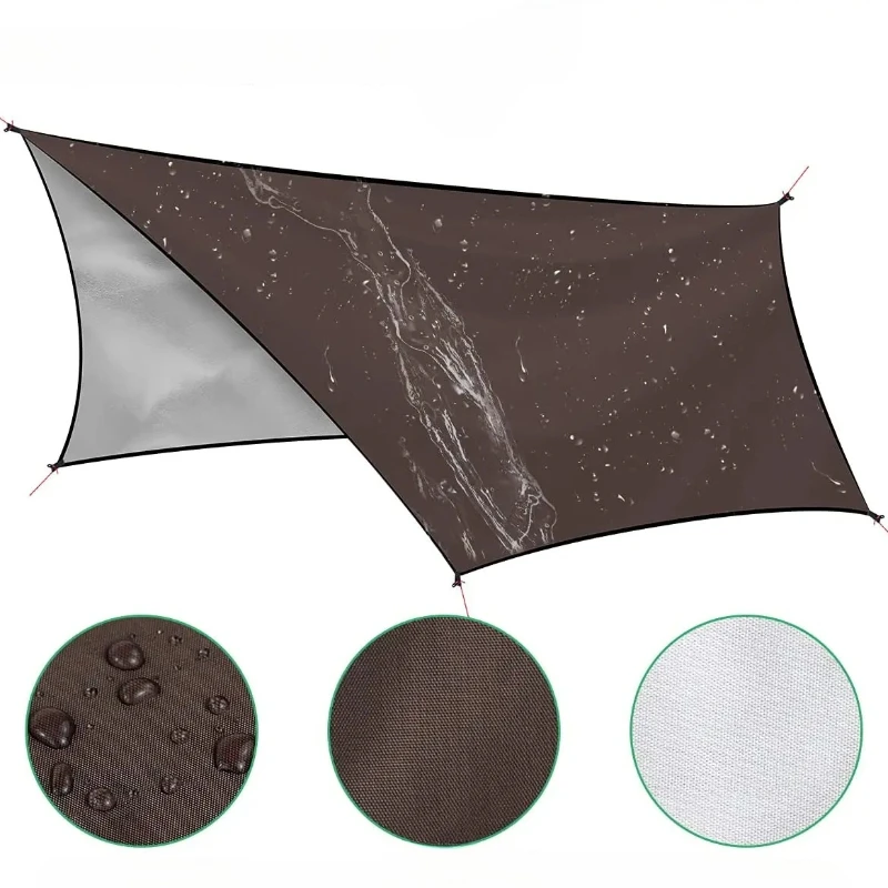 

l # Waterproof Tent Outdoor Family Portable 3-4 Person Camping Hammock Rain Fly Tarp