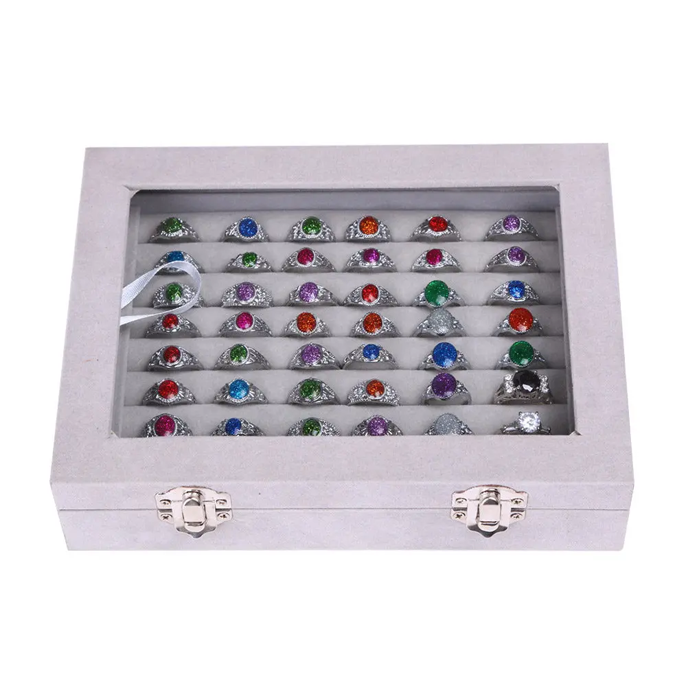 

Portable Jewelry Box for Women Rings Earrings Necklaces Organizer Storage Case with Lid Elegant Gift for Wedding Valentine