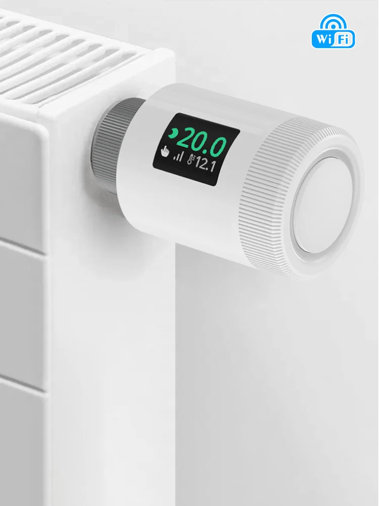 EZAIOT WiFi6 Tuya Thermostat Heizkörperregler 2 Batterien TRV Thermostatventil Smart Life Temperaturregler Alexa Google