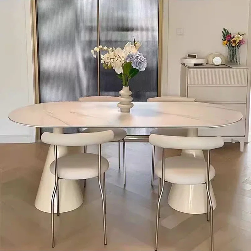 

Nordic Slate Assembly Dining Table Modern Unique Utensils Set Wheels Dining Table White Kitchen Mesa De Comedor Home Furnitures