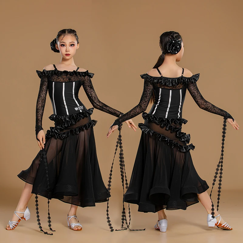 

New modern dance costumes large swing skirts new practice costumes ballroom dance waltz competition costumes,dance long skirts