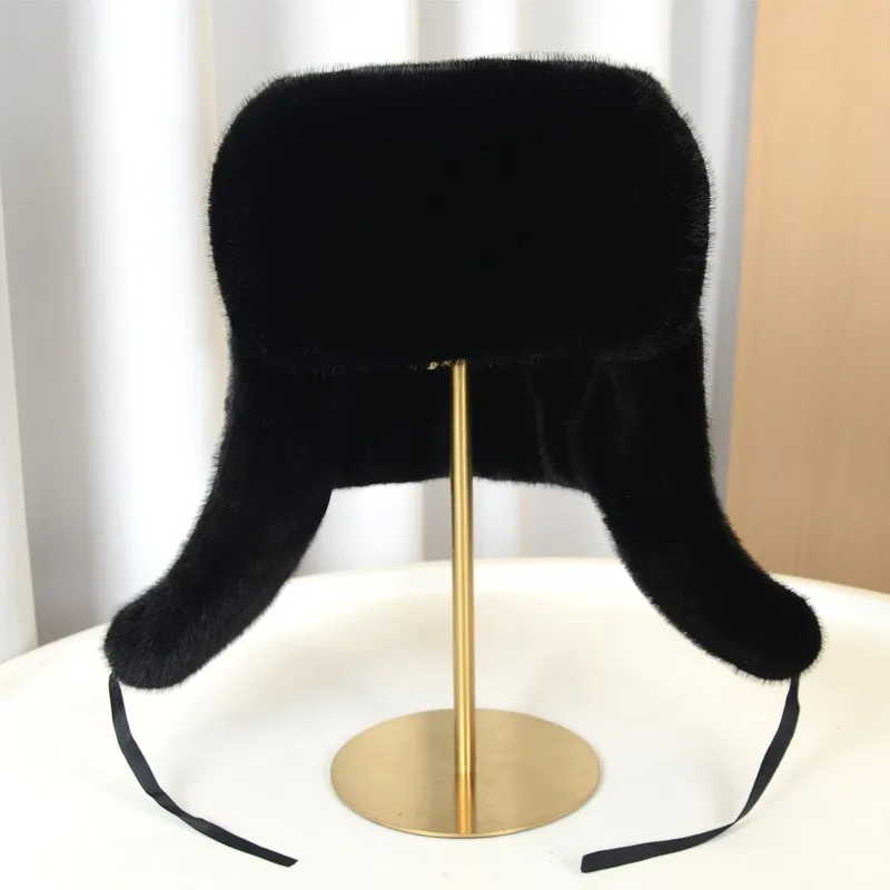 A versatile new water-like velvet hat men's woolen ear-protecting wool windproof and cold-proof for cycling