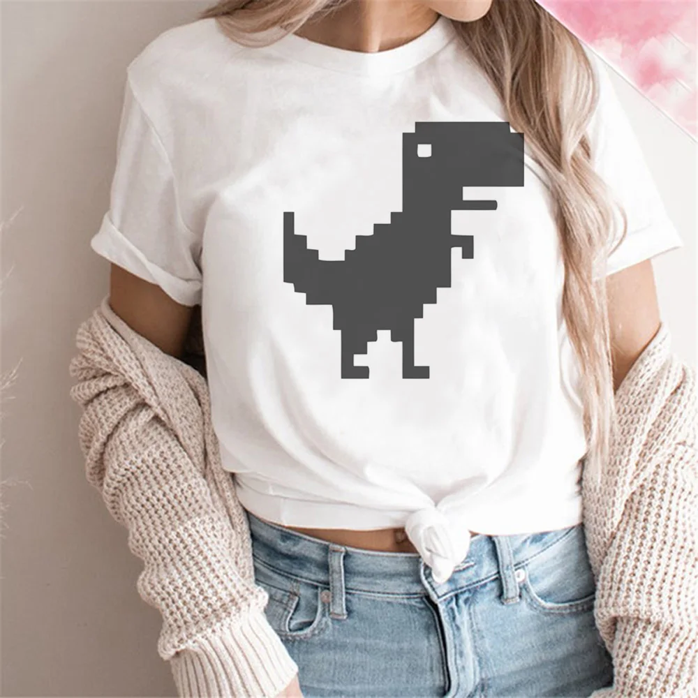 

Dinosaur Tee women manga tshirt girl comic streetwear clothing