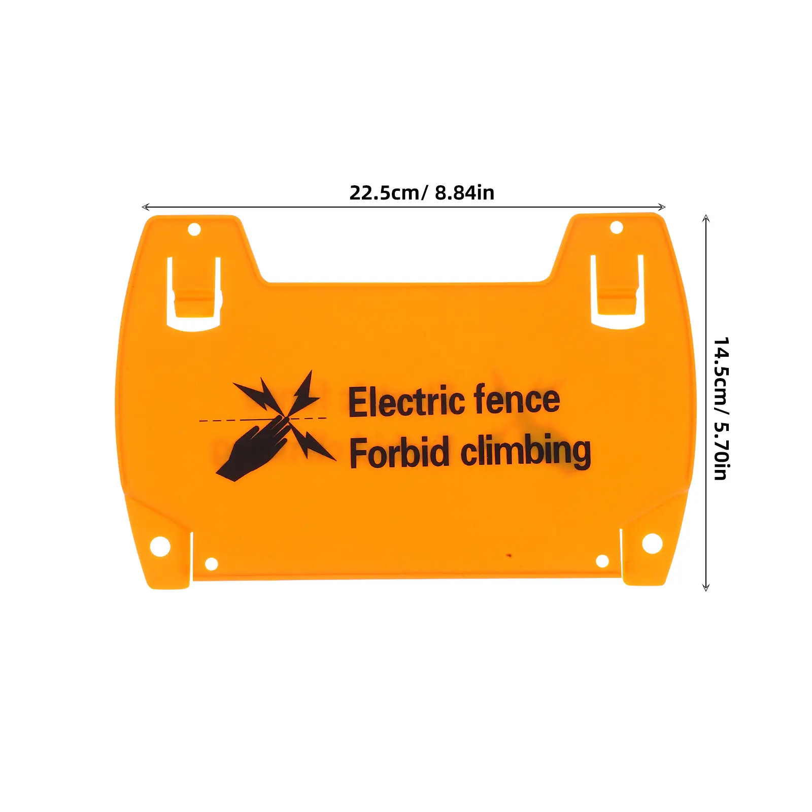 6Pcs Plastic Electric Fence Warning Signs For Farm Electric Fence Safety Officer Caution High Visibility Weatherproof