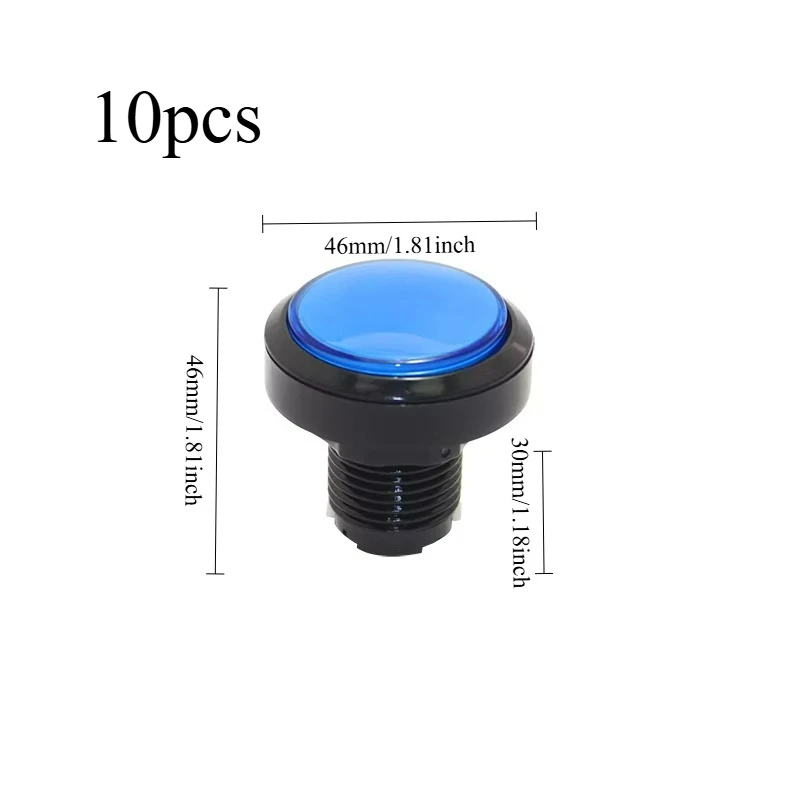 10pcs 46mm Round Button for Claw Machine Vending Coin Operated Water Dispenser Accessories Coin Operated Games