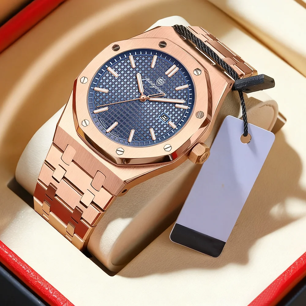 

PAAZOMU Топ Роскошные Мужские Часы Водонепроницаемые Светящиеся Дата Мужские Часы Мужские Часы Из Нержавеющей Стали Спортивные Модные Мужские Кварцевые Часы