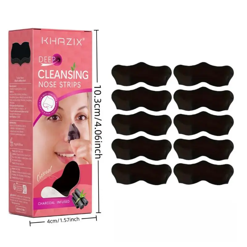 10/30/50Pcs Black Hydrocolloid Nose Strips, Deep Cleansing Blackhead Remover Patches For Blackheads & Whiteheads