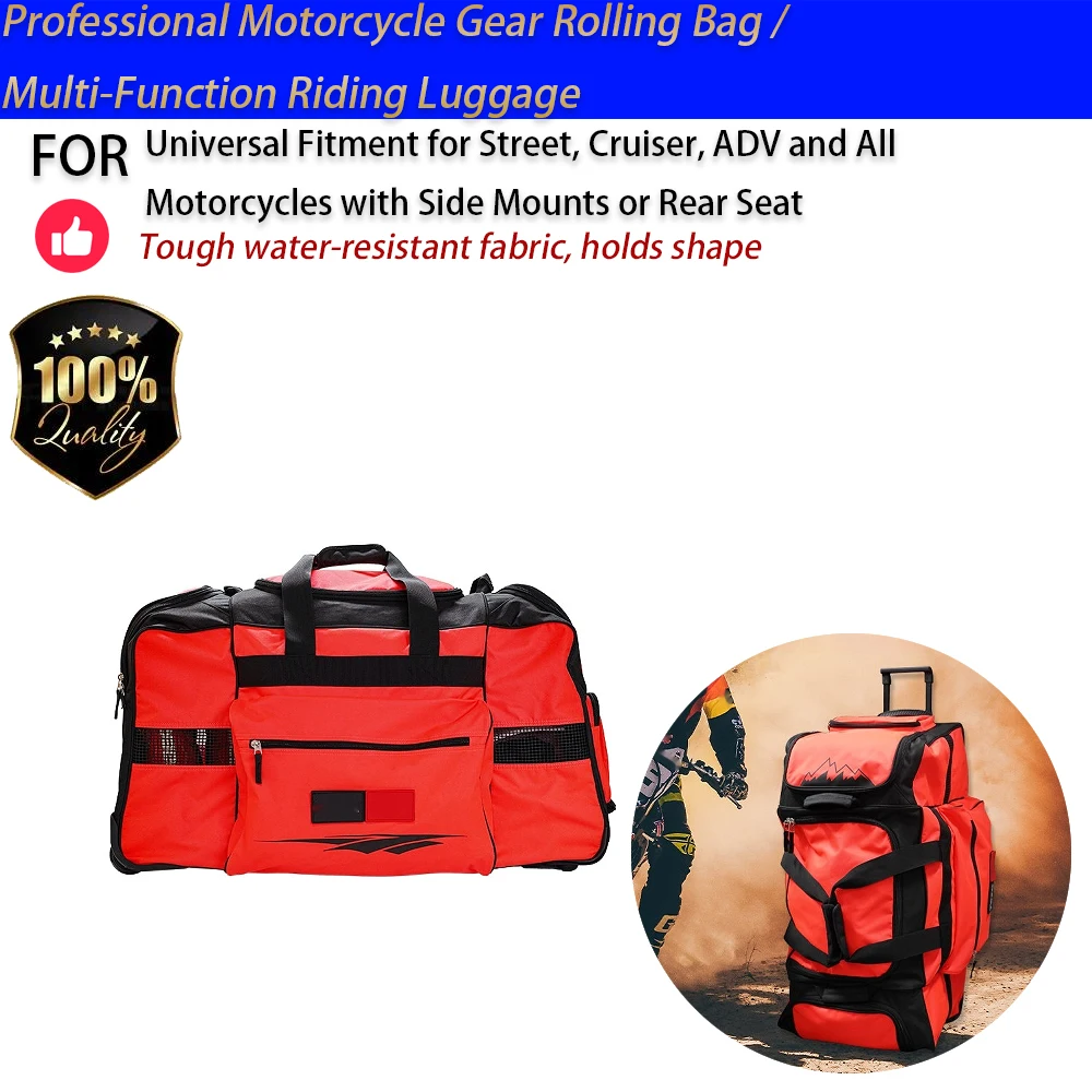 For Motorcycle Gear Rolling Bag 190L Waterproof Helmet Boot Compartment Multi-Function No-Drill Accesorios Moto
