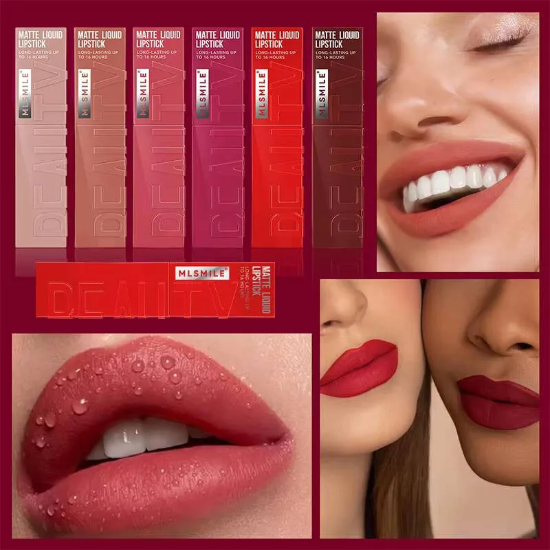

MLSMILE Matte Ink Liquid Lipstick Long Lasting Veet Nude Lip Gloss Non-Stick Cup Lips Tint Waterproof Make Up 2025 new