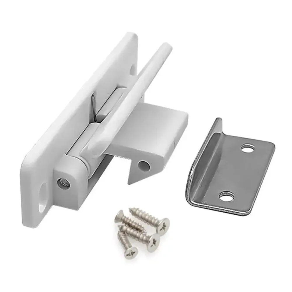 Cabinet Door Lock for RV Yacht and Camper Use Heavy Duty Nylon Catch with 20kg Retention Force for Securing Drawers and Lockers