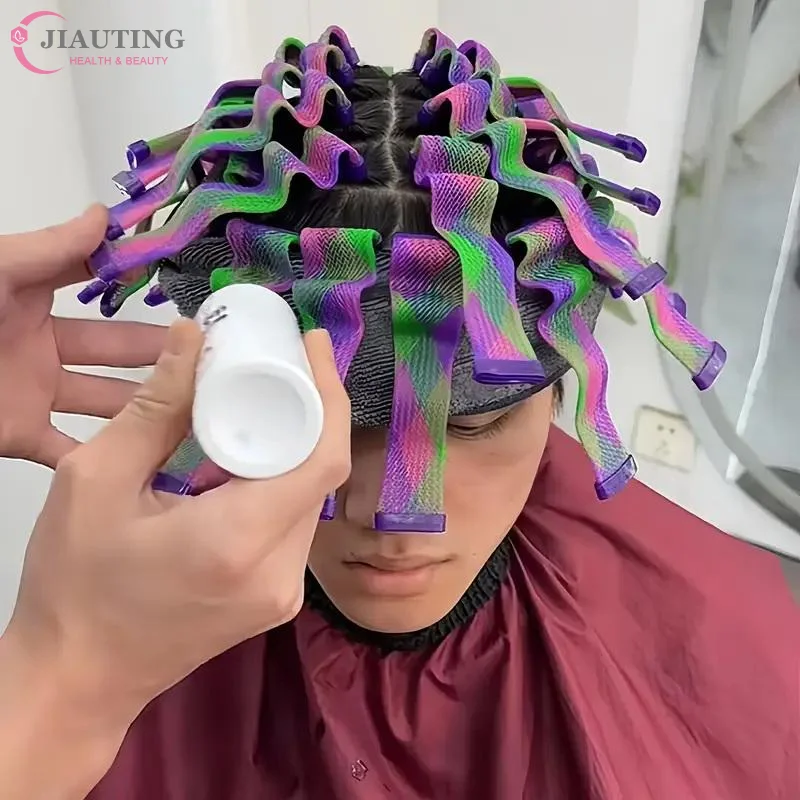 18/28 قطعة ماجيك بدون حرارة موجة المياه مموج الشعر الملمس التلقائي شريط لف تصفيف الشعر موجة تشكيل الحديد الشعر Texturing أداة #4