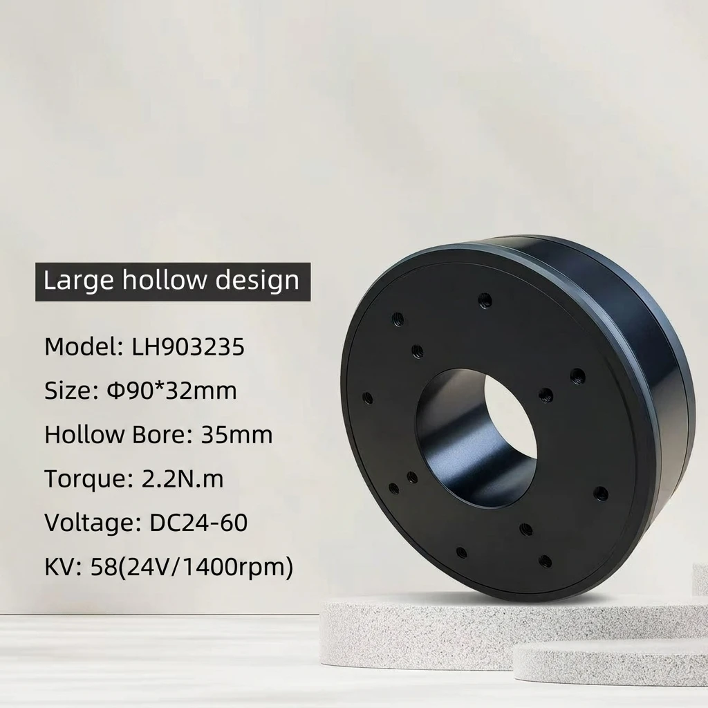 High Precision Torque Large Hollow DC Brushless Motor LH Series Outer Rotor Outrunner Motor Robotics AGV Gimbal Stabilizer Boat
