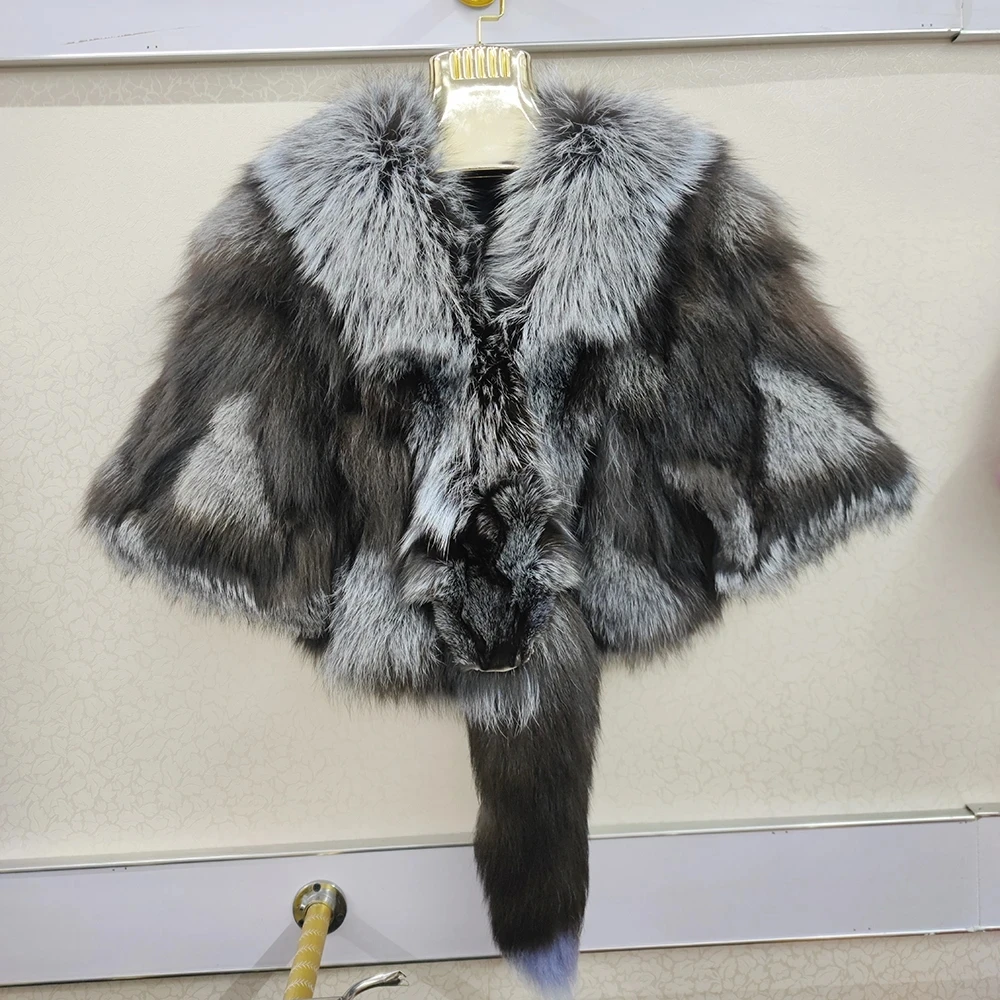 New Women Genuine Real Fox Fur Coat Winter Lady 100% Natural Fox Fur Short Style Overcoat Good Quality Real Fox Fur Jacket