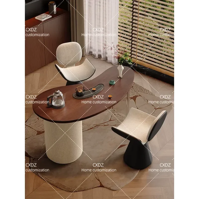 Exquisite Small Solid Wood Tea Table Unique Design for Balcony Office Reception and Home Living Room 2026 New Arrival