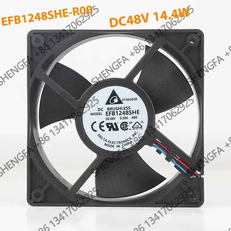Speed measurement server industrial computer AC EC 12038 120x120x38MM 12CM Delta 12V 24V DC 48V 0.30A EFB1248SHE-R00 cooling fan