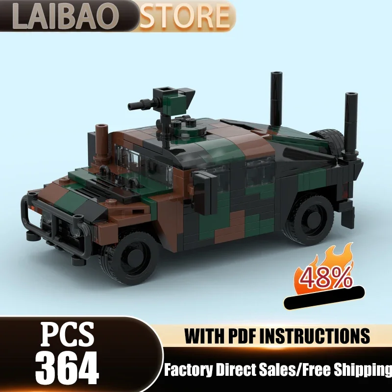 Armored Car Model Moc Building Blocks Hummer military vehicle Model Technology Bricks Christmas Assembly Toy Constructrion Gifts
