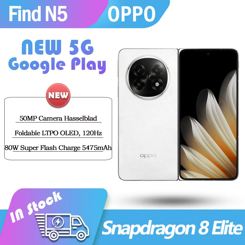 Ultra OPPO Find N5 Folding Phone Foldable 5G Snapdragon 8 Elite 8.12 Inches