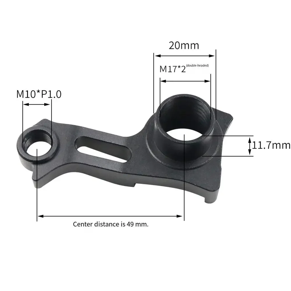 Bike Rear Derailleur Hanger Extended Version 49mm Center Distance Aluminium Alloy Compatible with For UDH Frames view 6
