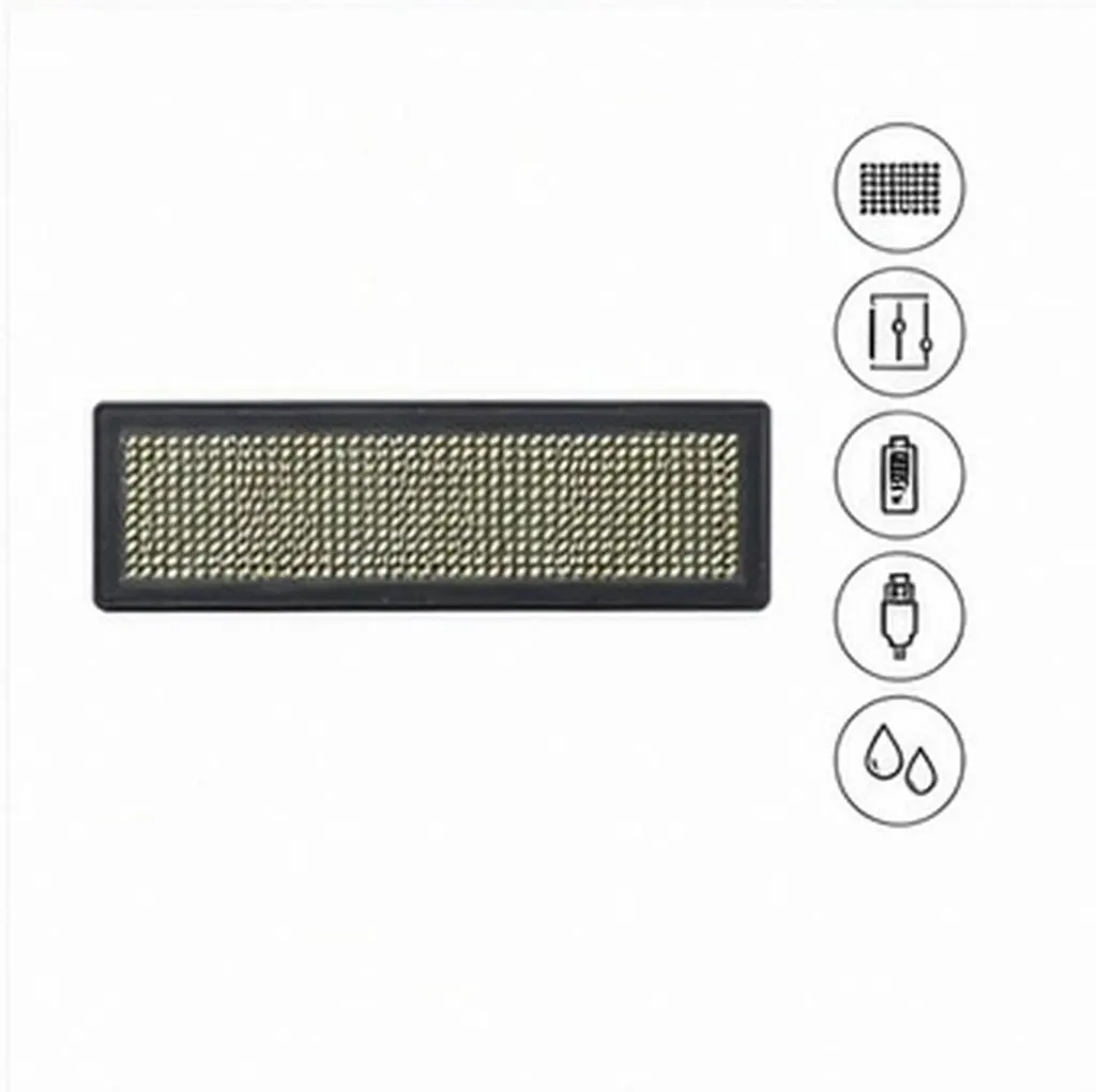 USB Rechargeable LED Name Badge LED Name Tag for Restaurant Exhibitions Trade Shows Programmable Scrolling Message Badge