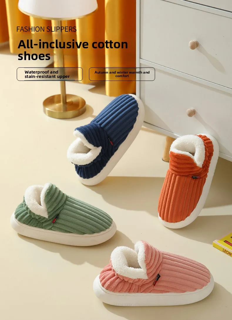 2026 Winter Damen Hausschuhe Kurze Plüsch Herren Baumwollstiefel Flauschige Indoor-Hausschuhe Herren Lässige Weiche Pelz-Hausschuhe Herrenschuhe – Detail 3