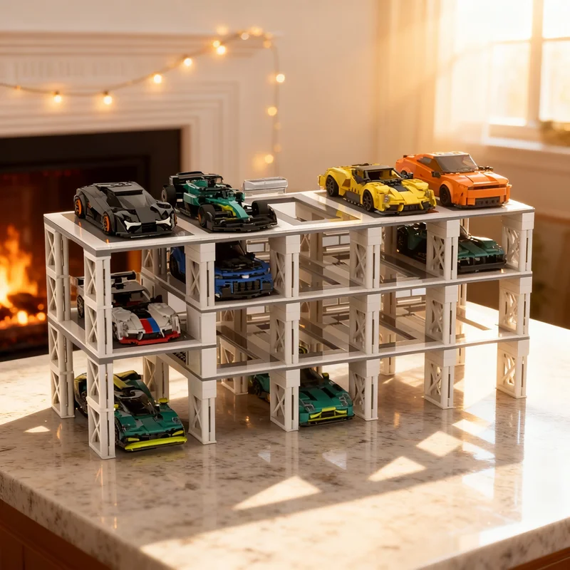 

679pcs MOC City Champions Garage Model Building Blocks Toys Assemble Architecture DIY Creative Idea Christmas Gift Education